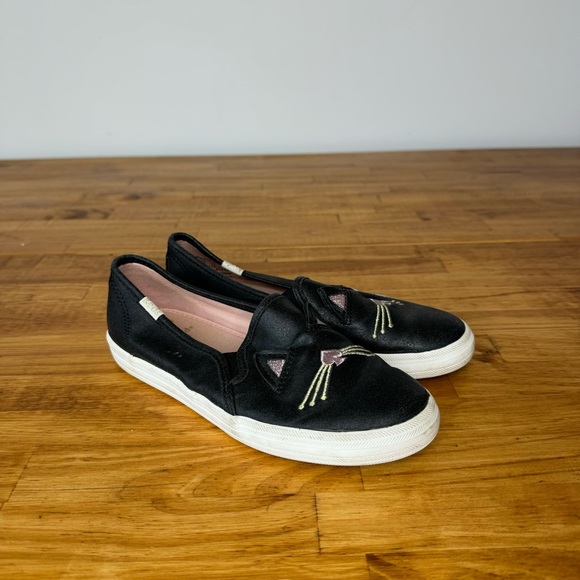 Keds X Kate Spade NY Cat Double Decker Slip On Sneakers Size 1 Youth - Picture 2 of 6